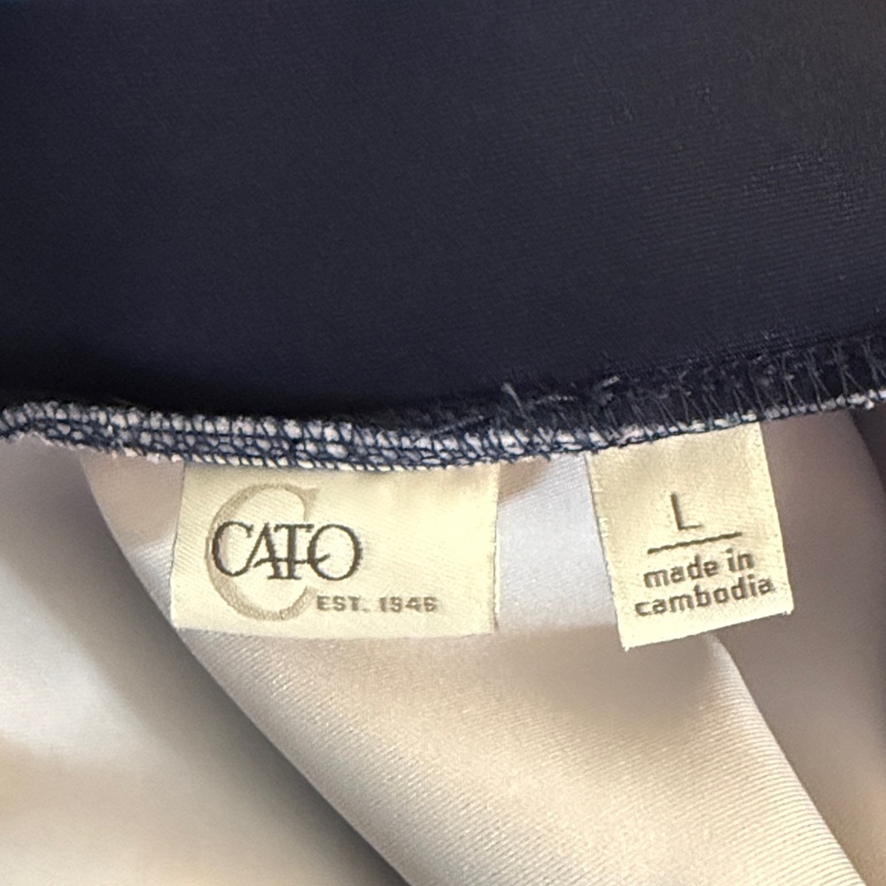 Cato Navy and White A-Line Skirt - Picture 4 of 4